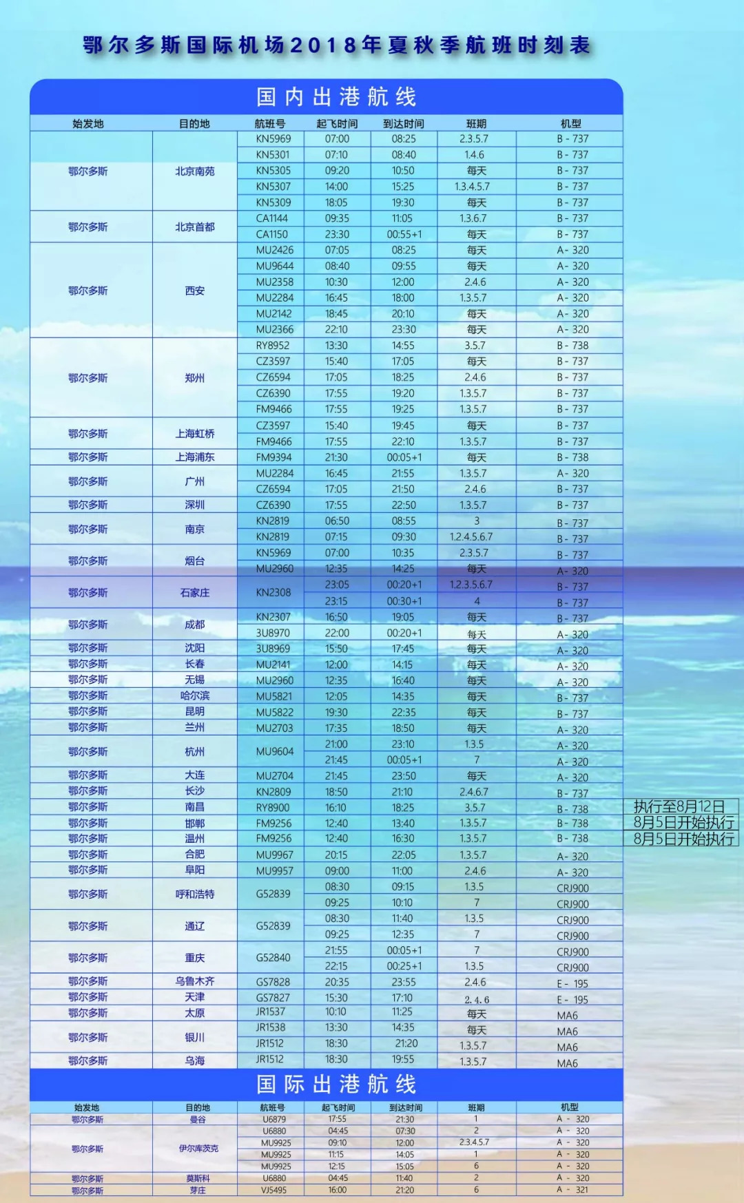 掌握最新信息，2016鄂爾多斯機場大巴時刻表詳解